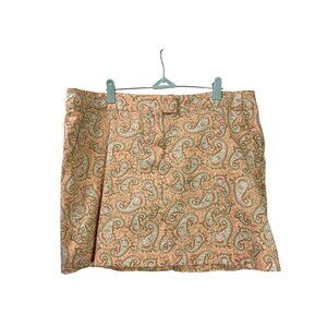 Y2K 2010 Tommy Hilfiger Womens Paisley Print Mini Skirt Size 16 Multicolor